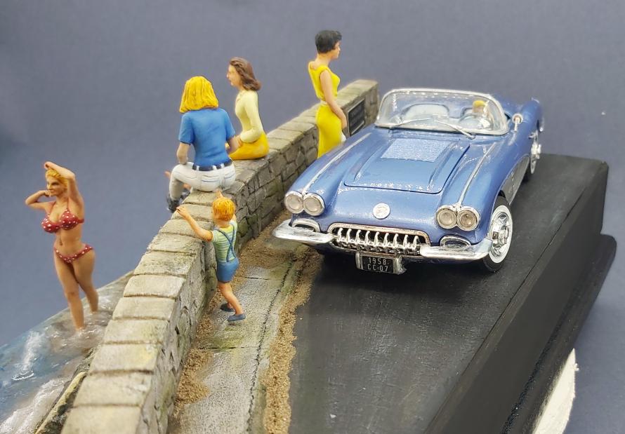 saynète autour de la Corvette 58 Roadster